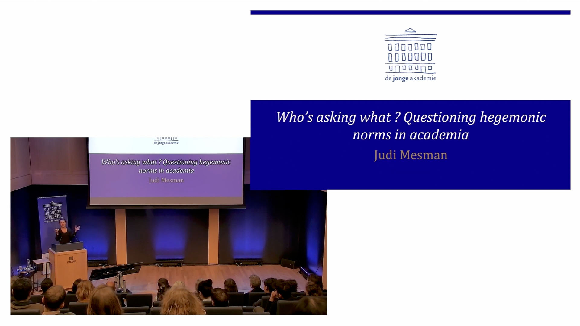 Nov 2023: Who’s asking? Questioning hegemonic norms in academia.
